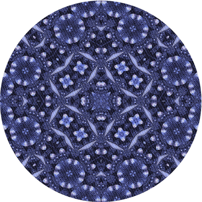 Square Machine Washable Transitional Night Blue Rug in a Living Room, wshpat3705blu