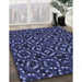 Machine Washable Transitional Night Blue Rug in a Family Room, wshpat3705blu