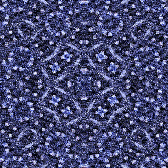 Round Patterned Night Blue Rug, pat3705blu