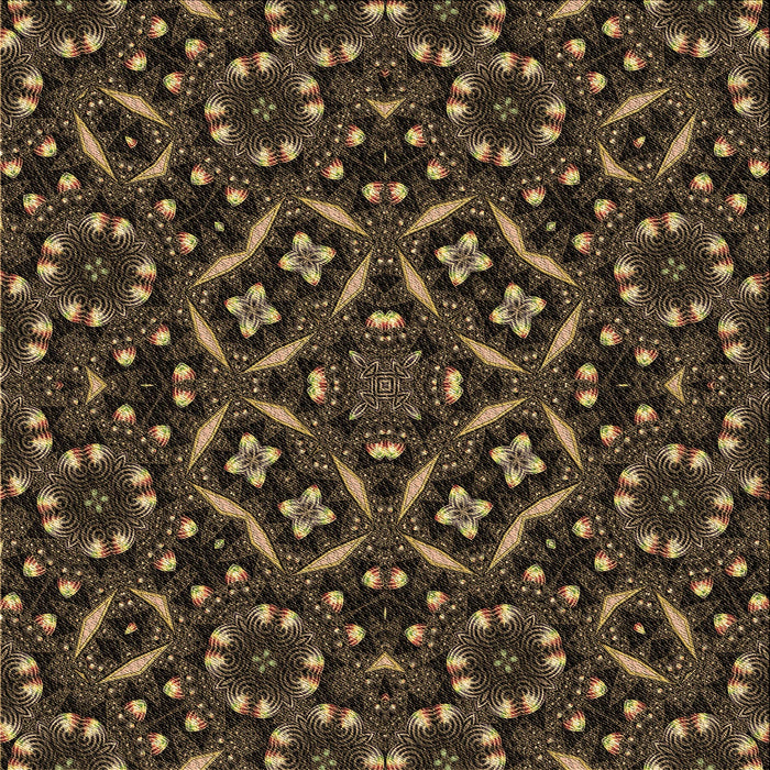 Round Patterned Brown Rug, pat3705brn