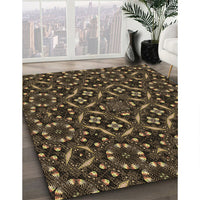 Patterned Brown Rug, pat3705brn