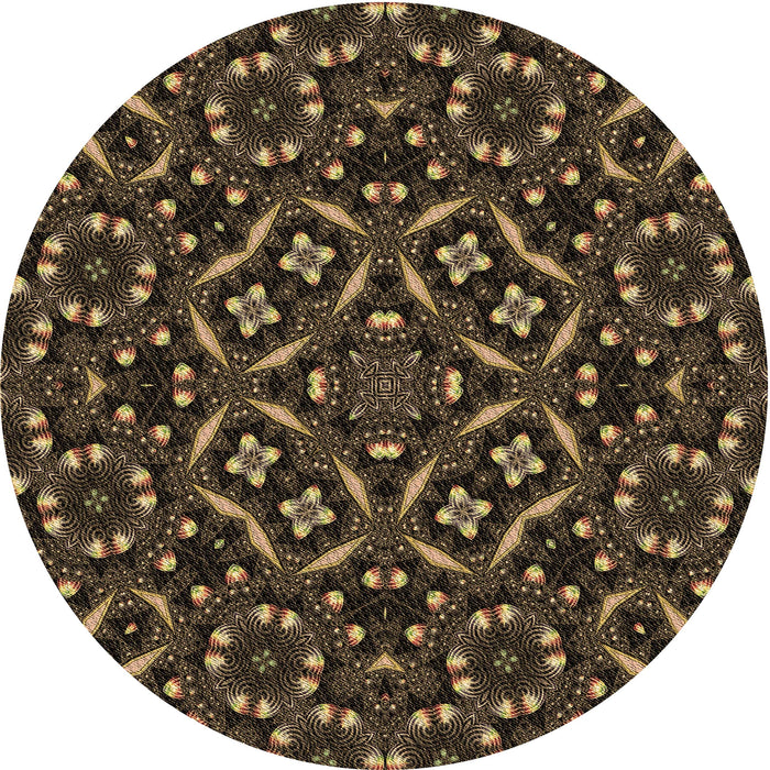 Square Machine Washable Transitional Brown Rug in a Living Room, wshpat3705brn