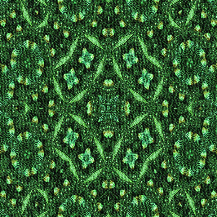 Machine Washable Transitional Dark Forest Green Rug, wshpat3705grn