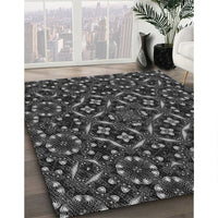 Patterned Platinum Gray Rug, pat3705gry