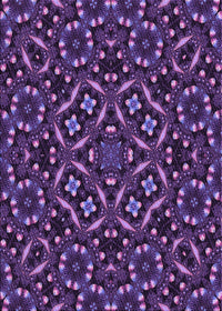 Machine Washable Transitional Dark Purple Rug, wshpat3705pur