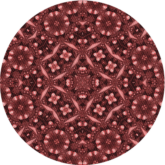 Square Patterned Red Rug, pat3705rd