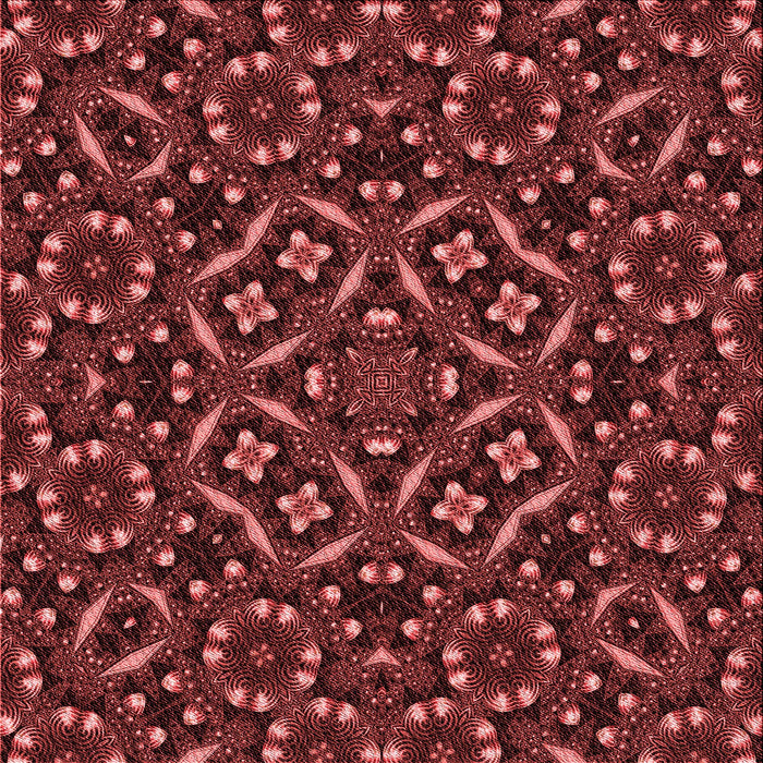 Round Patterned Red Rug, pat3705rd