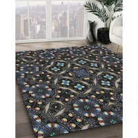 Patterned Gray Novelty Rug, pat3705