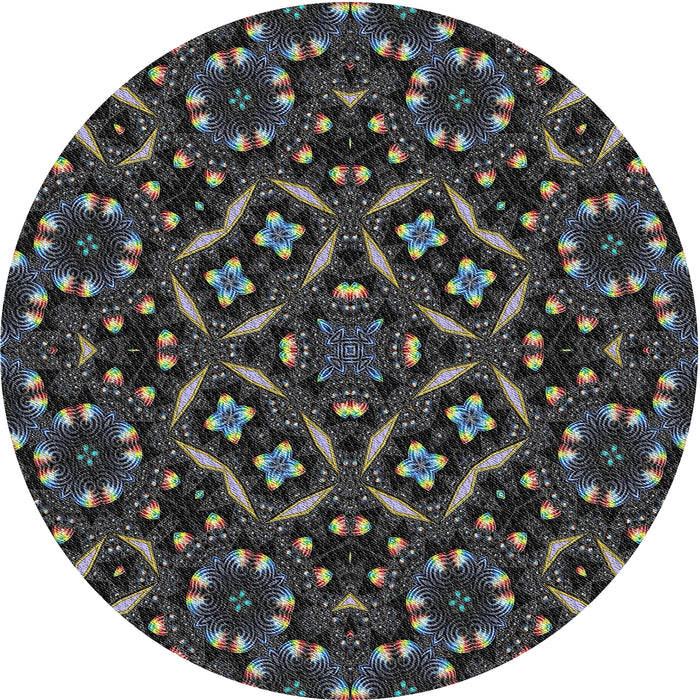 Square Machine Washable Transitional Grey Gray Rug, wshpat3705