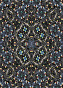 Patterned Gray Novelty Rug, pat3705