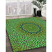 Machine Washable Transitional Green Rug in a Family Room, wshpat3706grn