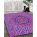 Machine Washable Transitional Orchid Purple Rug in a Family Room, wshpat3706pur