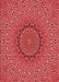 Machine Washable Transitional Red Rug, wshpat3706rd