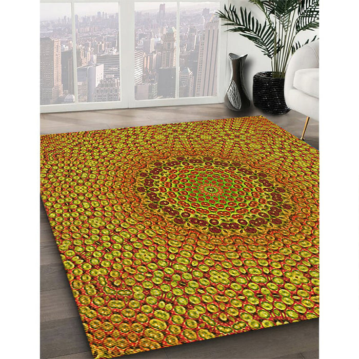 Machine Washable Transitional Brown Rug in a Family Room, wshpat3706yw