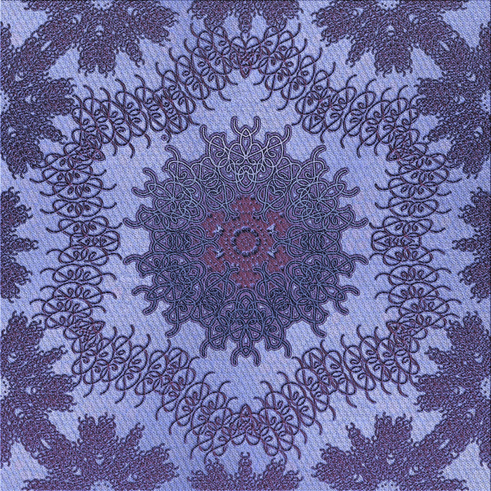 Round Machine Washable Transitional Sky Blue Rug, wshpat3707blu