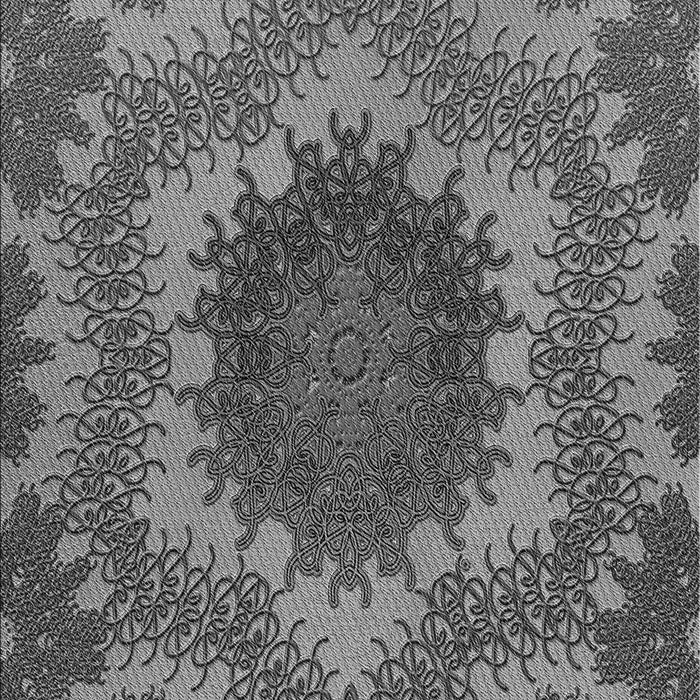 Patterned Gunmetal Gray Rug, pat3707gry