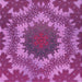 Round Patterned Medium Violet Red Pink Rug, pat3707pur