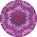 Square Machine Washable Transitional Medium Violet Red Pink Rug in a Living Room, wshpat3707pur