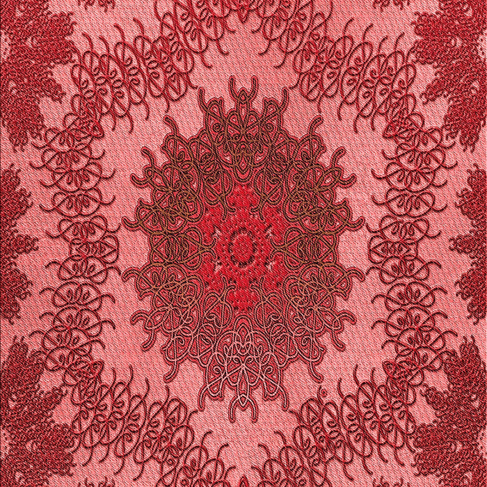 Patterned Red Rug, pat3707rd