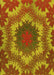 Patterned Orange Gold Rug, pat3707yw