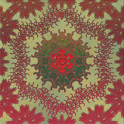 Square Patterned Copper Green Novelty Rug, pat3707