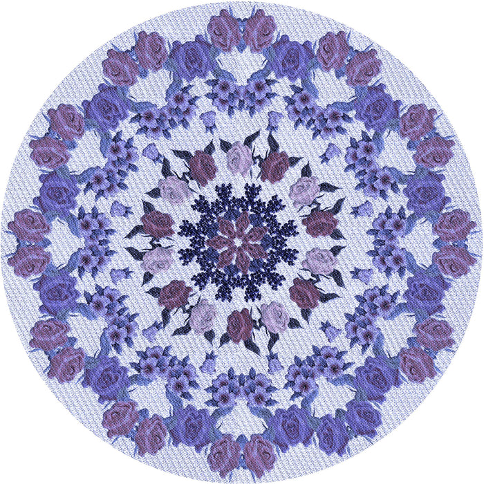 Square Patterned Slate Blue Rug, pat3708blu