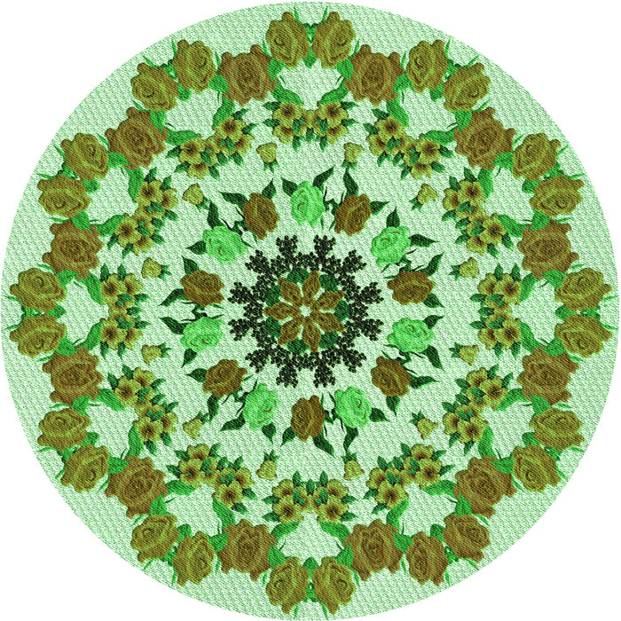 Square Machine Washable Transitional Light Green Rug in a Living Room, wshpat3708grn