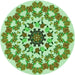 Square Patterned Light Green Rug, pat3708grn