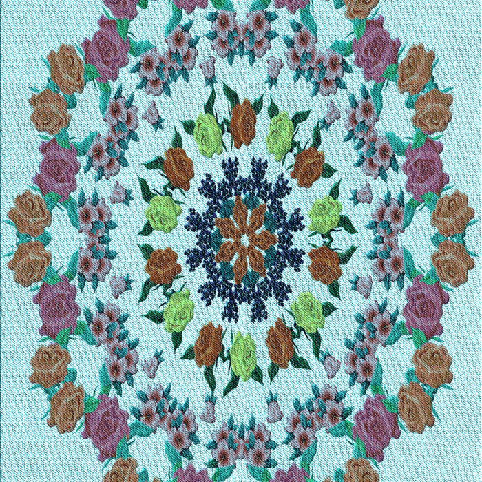 Patterned Blue Rug, pat3708lblu