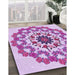 Patterned Orchid Purple Rug in Family Room, pat3708pur