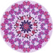 Square Patterned Orchid Purple Rug, pat3708pur
