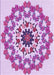 Machine Washable Transitional Orchid Purple Rug, wshpat3708pur