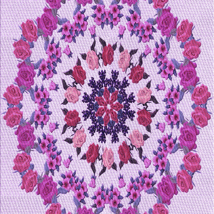 Machine Washable Transitional Orchid Purple Rug, wshpat3708pur
