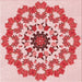 Round Patterned Deep Rose Pink Rug, pat3708rd