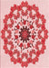 Patterned Deep Rose Pink Rug, pat3708rd