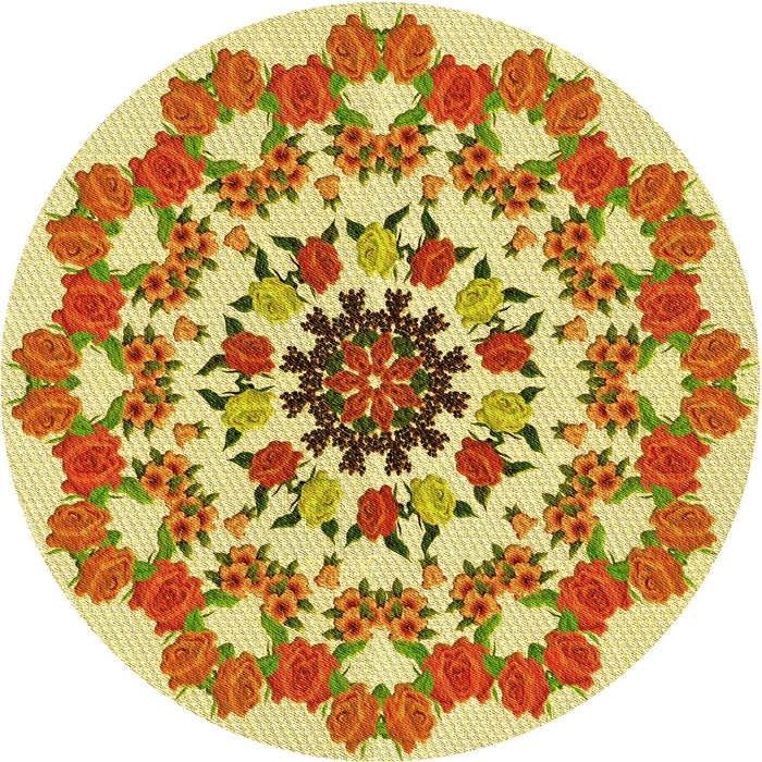 Square Machine Washable Transitional Sedona Brown Rug in a Living Room, wshpat3708yw