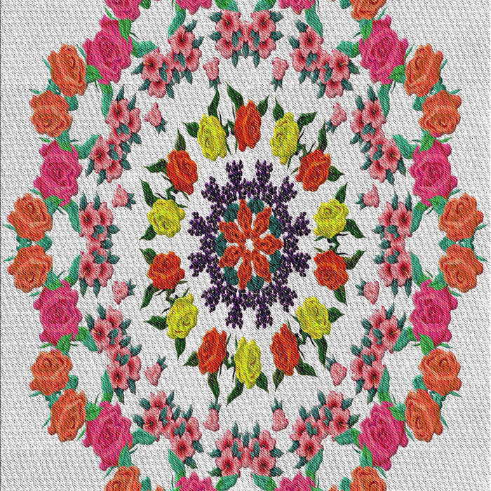 Patterned Cherry Red Novelty Rug, pat3708