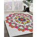 Patterned Cherry Red Novelty Rug in Family Room, pat3708