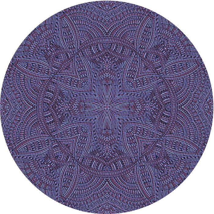 Square Machine Washable Transitional Dark Purple Rug in a Living Room, wshpat3709blu