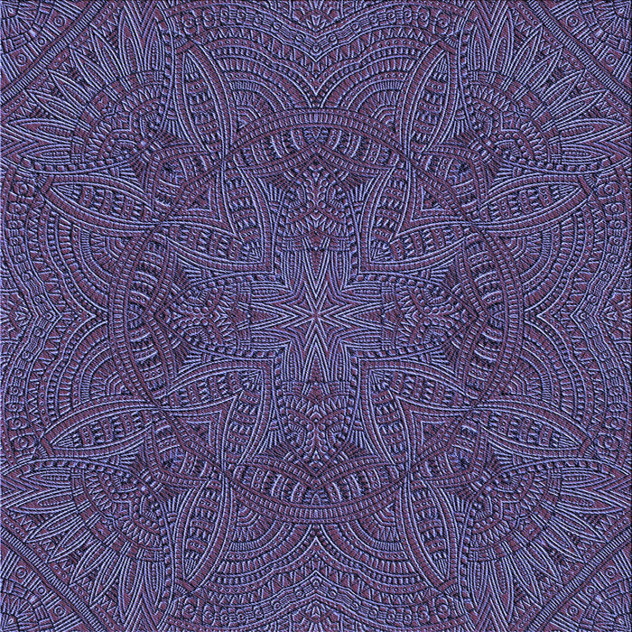Round Patterned Dark Purple Rug, pat3709blu