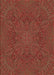 Patterned Red Rug, pat3709brn