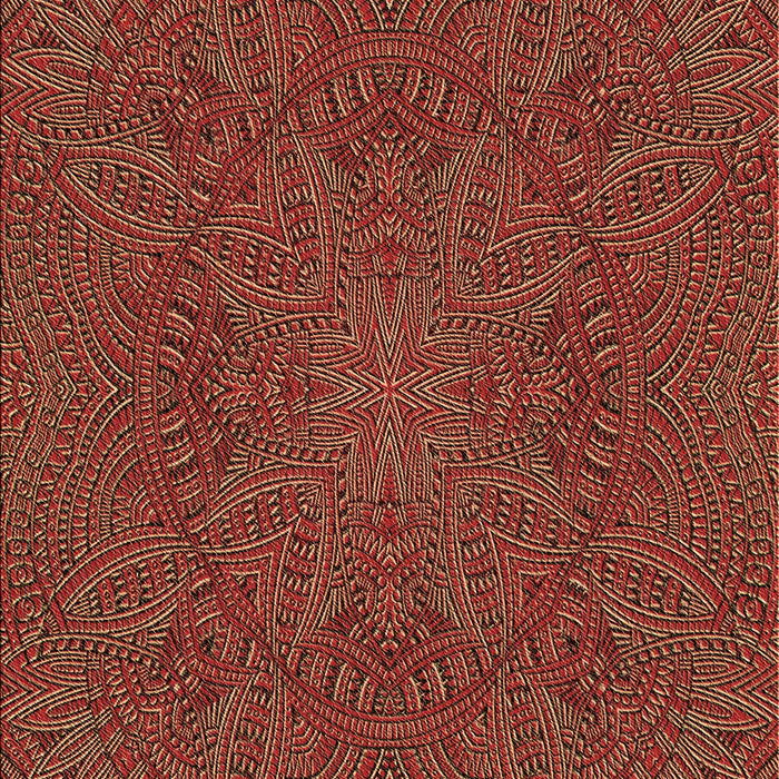 Patterned Red Rug, pat3709brn
