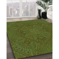 Patterned Green Rug, pat3709grn