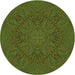 Square Patterned Green Rug, pat3709grn