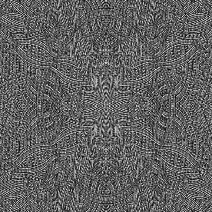 Patterned Gunmetal Gray Rug, pat3709gry