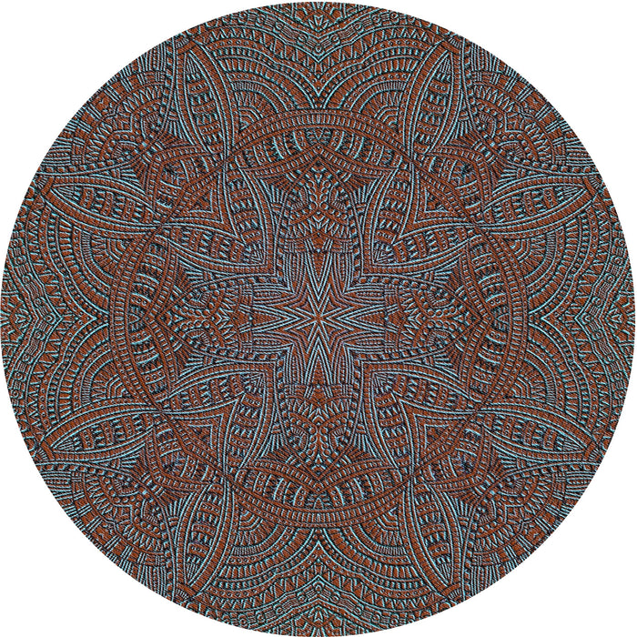 Square Patterned Slate Gray Rug, pat3709lblu