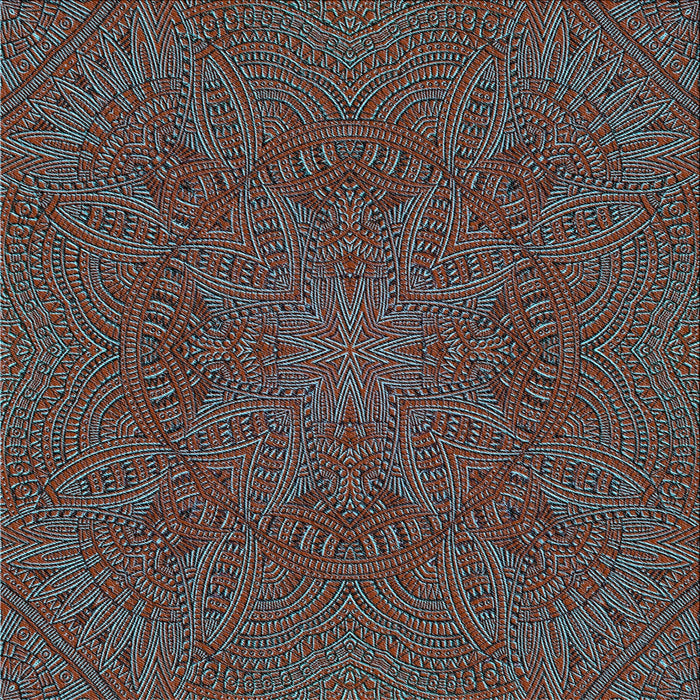 Round Patterned Slate Gray Rug, pat3709lblu