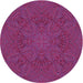 Square Machine Washable Transitional Orchid Purple Rug in a Living Room, wshpat3709pur