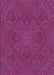 Machine Washable Transitional Orchid Purple Rug, wshpat3709pur