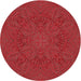 Square Machine Washable Transitional Red Rug in a Living Room, wshpat3709rd